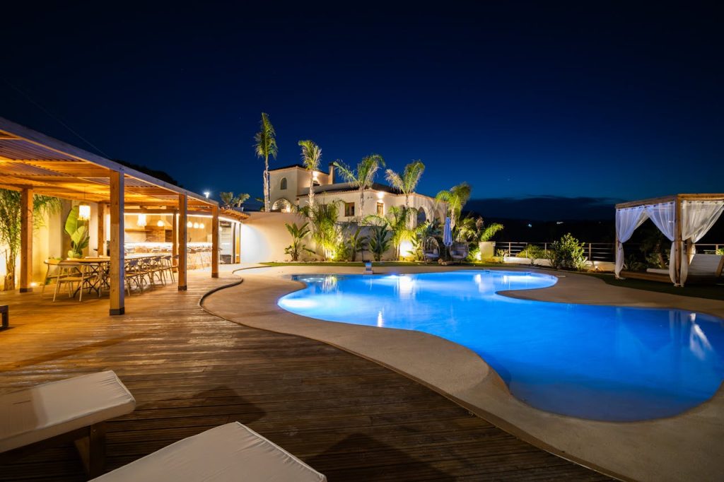 luxurious-mediterranean-villa-poolside-at-night-33575697 Casa Blanca